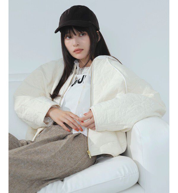 VIS「合皮パイピングキルトアソートブルゾン」|ブルゾン・スタジャン|