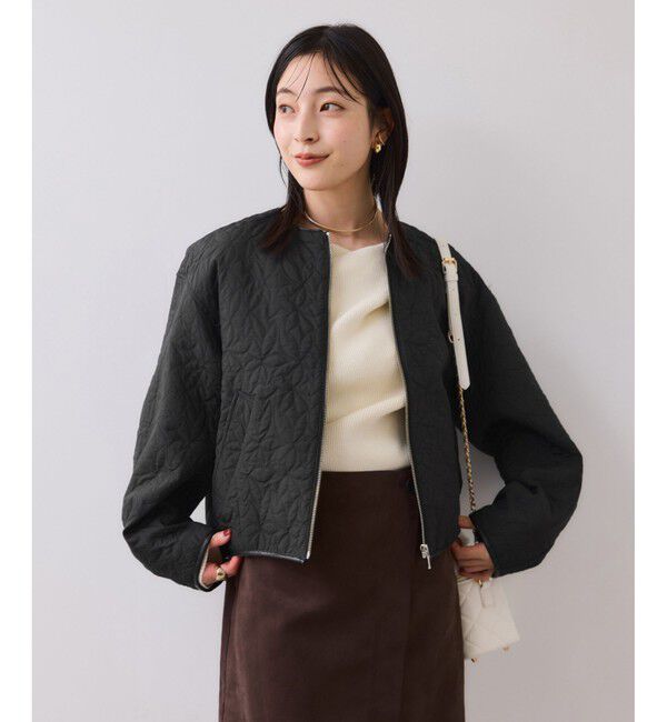 VIS「合皮パイピングキルトアソートブルゾン」|ブルゾン・スタジャン|