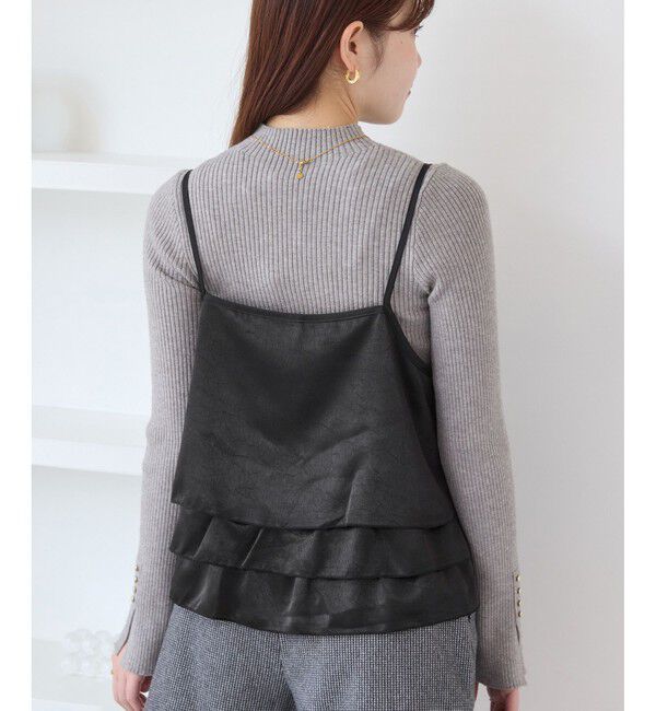 VIS「【WEB限定】サテンフリルビスチェ/2WAY」|キャミソール|