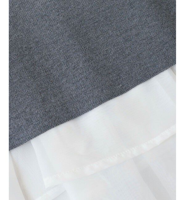 VIS「ペプラムオーガンジードッキングニットプルオーバー」|ニット・セーター|