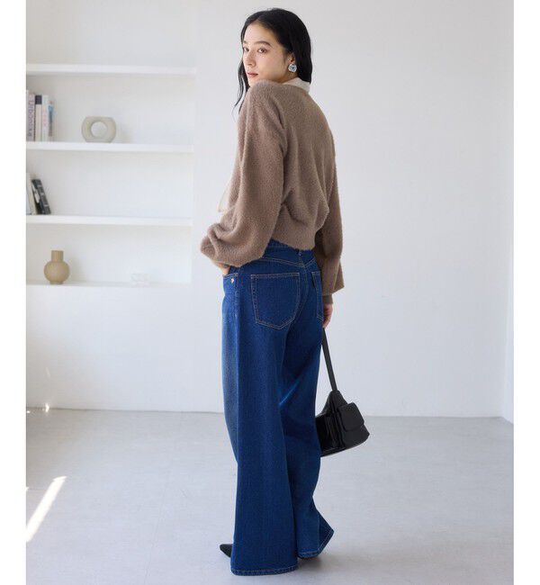 VIS「シアーボウタイリボン付きフェザーニットプルオーバー/2WAY・イージーケア」|ニット・セーター|