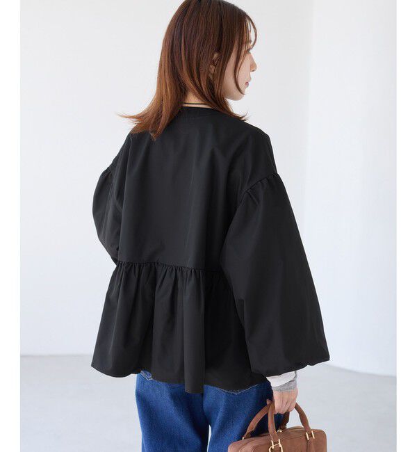 VIS「【WEB限定】バルーンスリーブペプラムブルゾン」|ブルゾン・スタジャン|