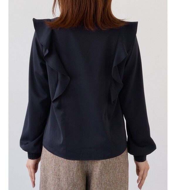 VIS「【WEB限定】スキッパーフリルデザインブラウス」|シャツ・ブラウス|