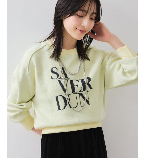 VIS「スウェットライクジャガードロゴニット」|ニット・セーター|