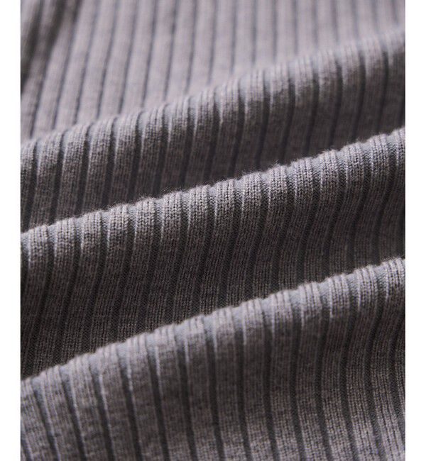 VIS「アシメオフショルリブニット美シルエットワンピース/着丈が選べる」|ワンピース|