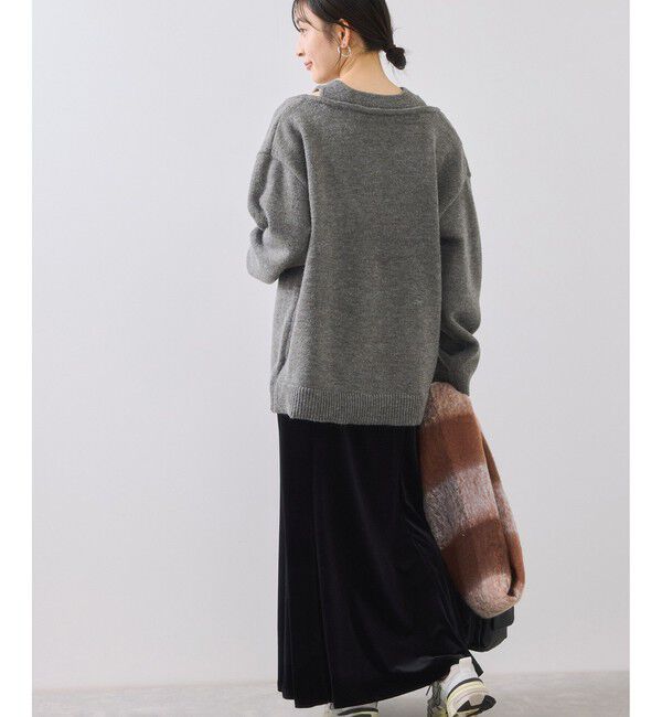 VIS「【WEB限定】アンサンブル風Vネックニット」|ニット・セーター|