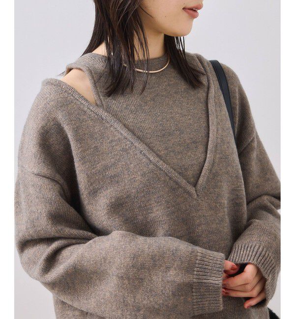 VIS「【WEB限定】アンサンブル風Vネックニット」|ニット・セーター|