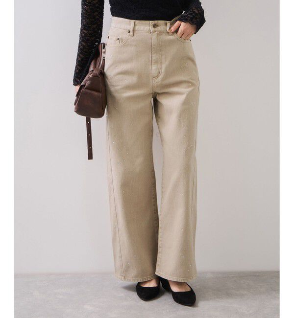 VIS「ビジューデニムパンツ」|デニム|