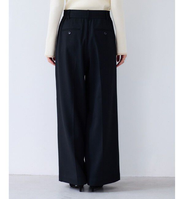 VIS「Hot Beautyツータックワイドパンツ/イージーケア」|チノ|