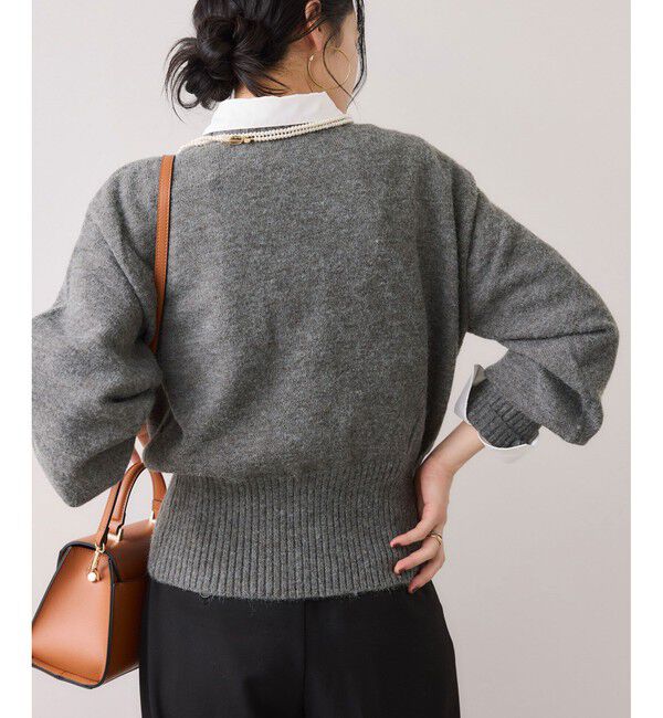 VIS「【WEB限定】裾ジップニットプルオーバー」|ニット・セーター|