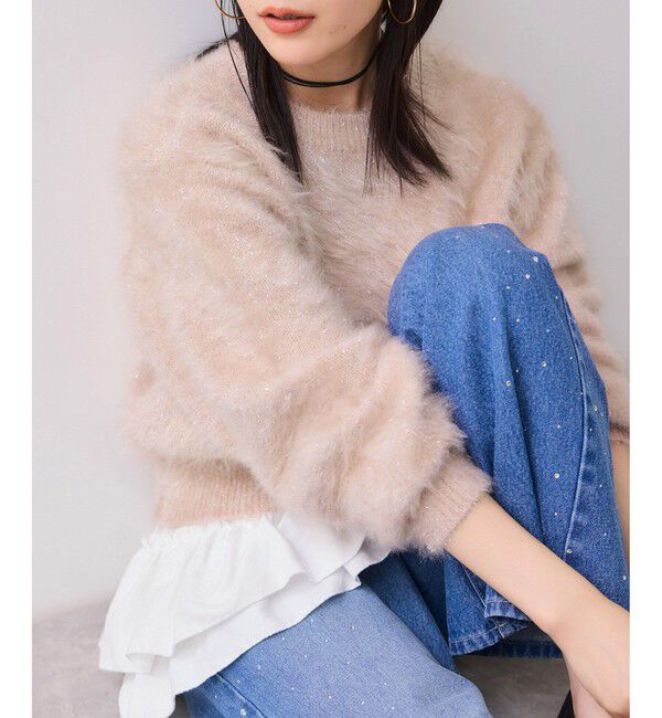 VIS「メタルシャギーネコヤーンニット/静電気防止」|ニット・セーター|