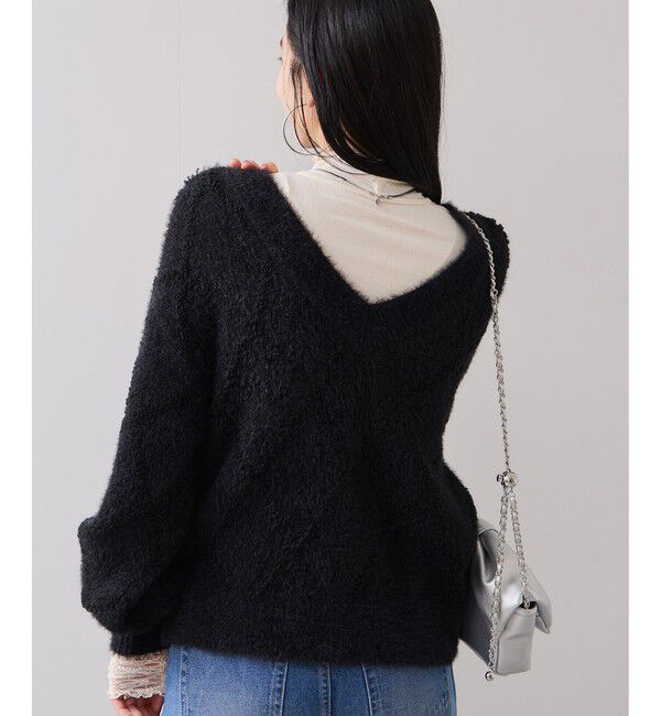 VIS「アーガイルフェザーニット/2WAY・イージーケア」|ニット・セーター|