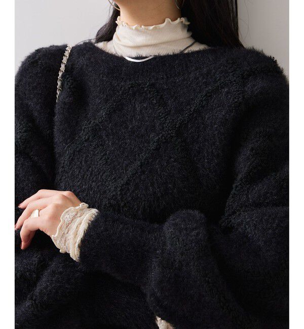 VIS「アーガイルフェザーニット/2WAY・イージーケア」|ニット・セーター|