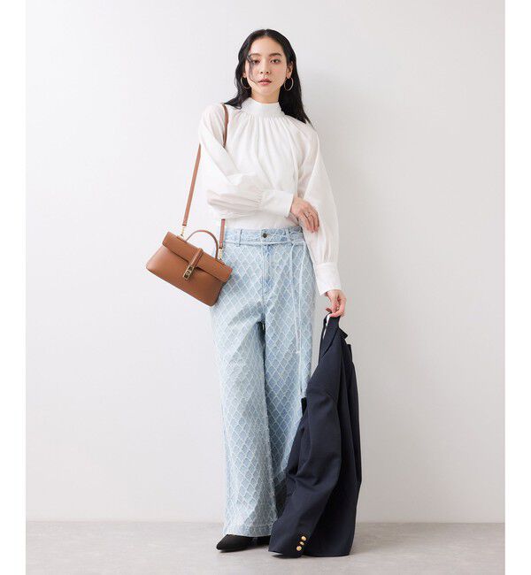 VIS「ワイドシルエットベルト付きデニム」|デニム|