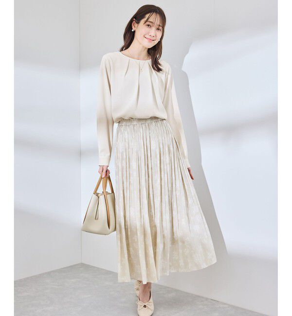 Rope&rsquo;Picnic「【WEB限定カラー】多機能ランダムタックブラウス/セレモニー・通勤対応」|シャツ・ブラウス|