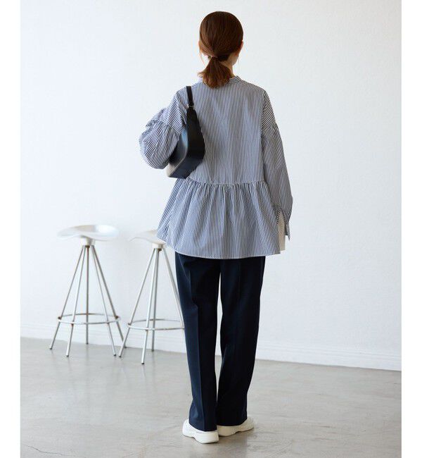 Rope&rsquo;Picnic「【花粉ガード・防シワ】ギャザーシャツブラウス」|シャツ・ブラウス|