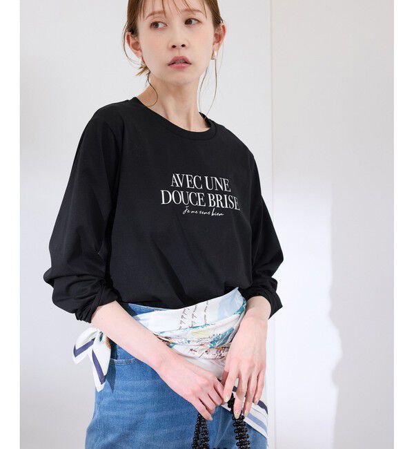 Rope&rsquo;Picnic「RENU/アソートロゴロングTシャツ」|Tシャツ・カットソー|ブラック(01)