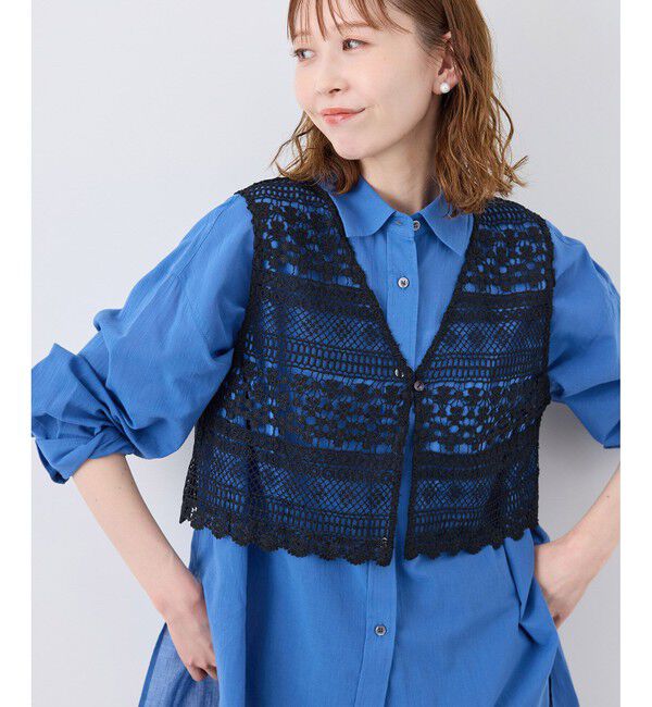 Rope&rsquo;Picnic「フロントボタンレースジレベスト/リンクコーデ」|ベスト・ジレ|