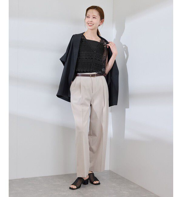 Rope&rsquo;Picnic「フロントボタンレースジレベスト/リンクコーデ」|ベスト・ジレ|