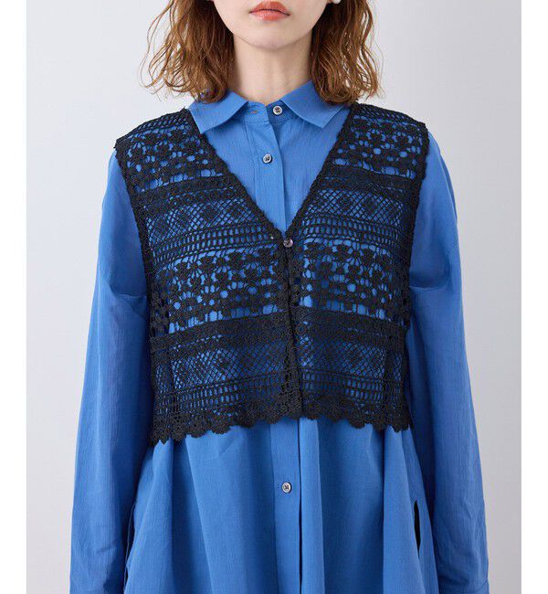 Rope&rsquo;Picnic「フロントボタンレースジレベスト/リンクコーデ」|ベスト・ジレ|