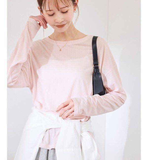 Rope&rsquo;Picnic「シアーロングTシャツ」|Tシャツ・カットソー|ピンク
