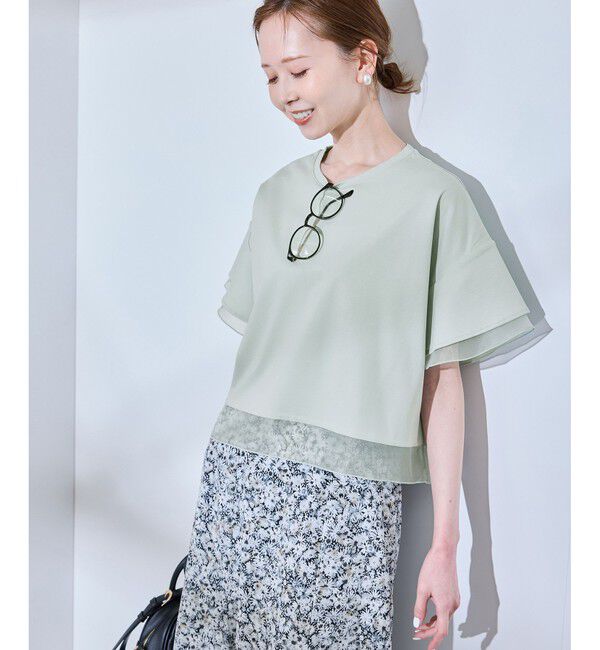 Rope&rsquo;Picnic「【UVカット・接触冷感】着丈が選べる70シルケットシアードッキングトップス」|Tシャツ・カットソー|