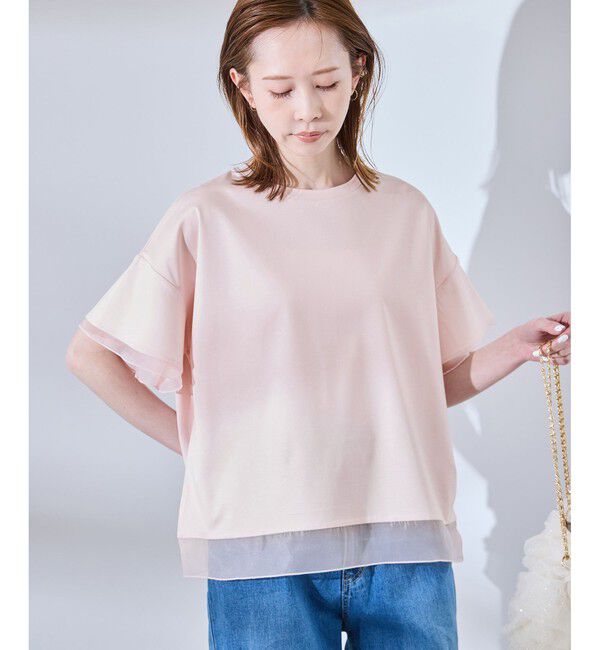 Rope&rsquo;Picnic「【UVカット・接触冷感】着丈が選べる70シルケットシアードッキングトップス」|Tシャツ・カットソー|