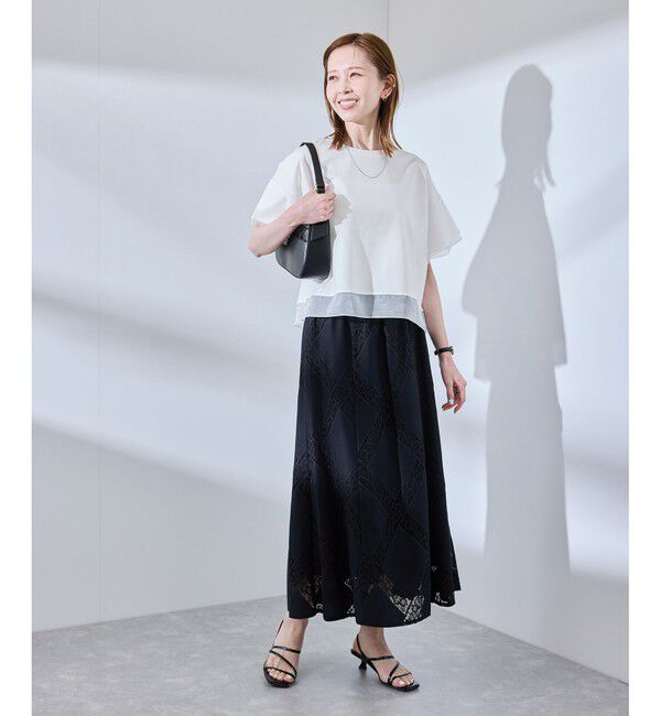 Rope&rsquo;Picnic「【UVカット・接触冷感】着丈が選べる70シルケットシアードッキングトップス」|Tシャツ・カットソー|