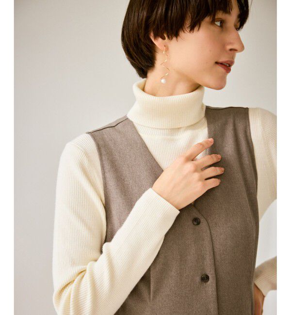 Rope&rsquo;Picnic「レディハンサムシリーズ ウールライクウエストタックジャンパースカート/セットアップ対応」|ワンピース|