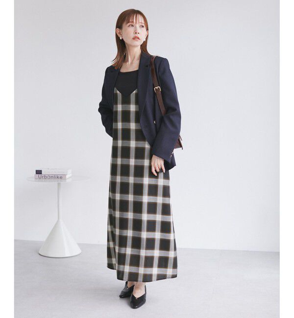 Rope&rsquo;Picnic「オンブレチェックキャミソールワンピース」|ワンピース|