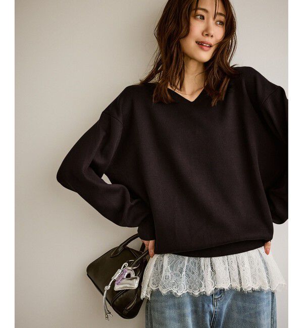 Rope&rsquo;Picnic「マシュマロニットVネックプルオーバー/イージーケア・リンクコーデ」|ニット・セーター|