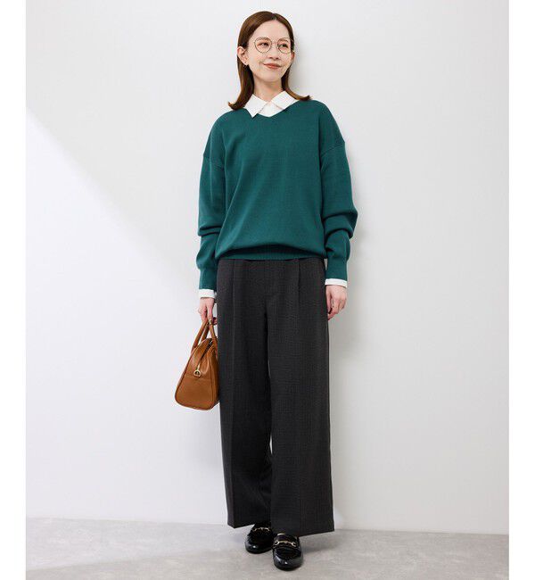 Rope&rsquo;Picnic「マシュマロニットVネックプルオーバー/イージーケア・リンクコーデ」|ニット・セーター|