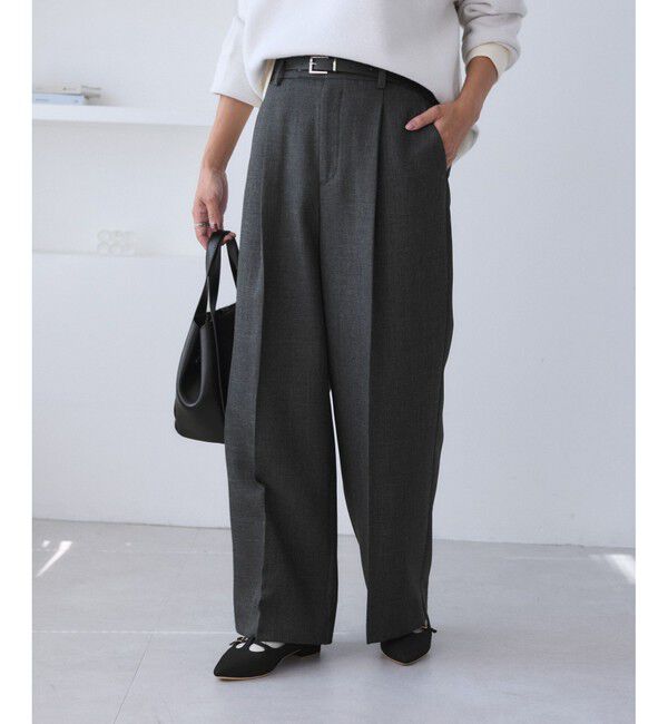 Rope&rsquo;Picnic「スリートーンツイードワイドパンツ/セットアップ対応」|スラックス|