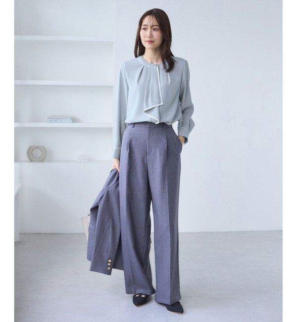 Rope&rsquo;Picnic「【WEB限定】配色ボウタイ風ブラウス」|シャツ・ブラウス|