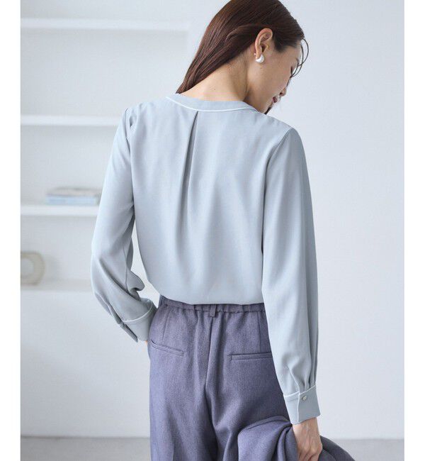 Rope&rsquo;Picnic「【WEB限定】配色ボウタイ風ブラウス」|シャツ・ブラウス|