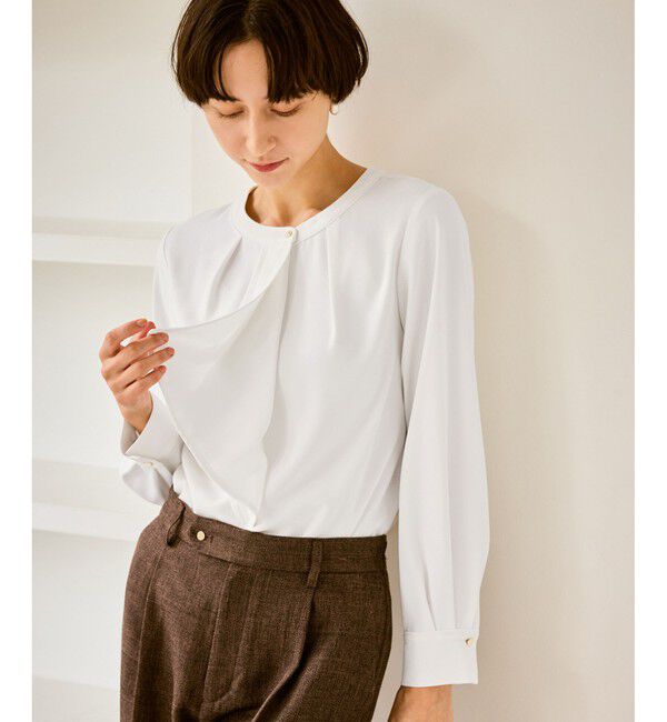 Rope&rsquo;Picnic「【WEB限定】配色ボウタイ風ブラウス」|シャツ・ブラウス|