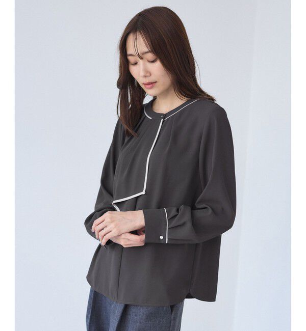 Rope&rsquo;Picnic「【WEB限定】配色ボウタイ風ブラウス」|シャツ・ブラウス|