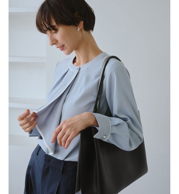 Rope&rsquo;Picnic「【WEB限定】配色ボウタイ風ブラウス」|シャツ・ブラウス|サックス(48)