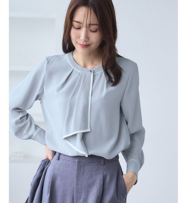 Rope&rsquo;Picnic「【WEB限定】配色ボウタイ風ブラウス」|シャツ・ブラウス|