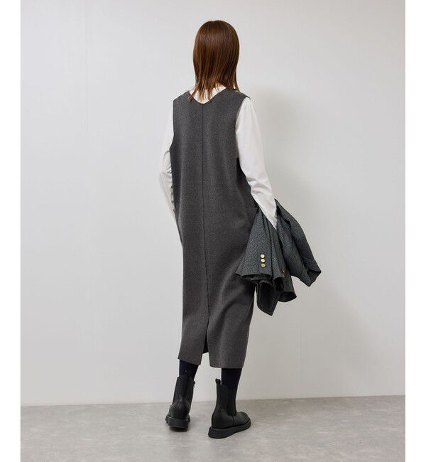 Rope&rsquo;Picnic「ニットジャンパースカート/着丈が選べる・リンクコーデ」|ワンピース|