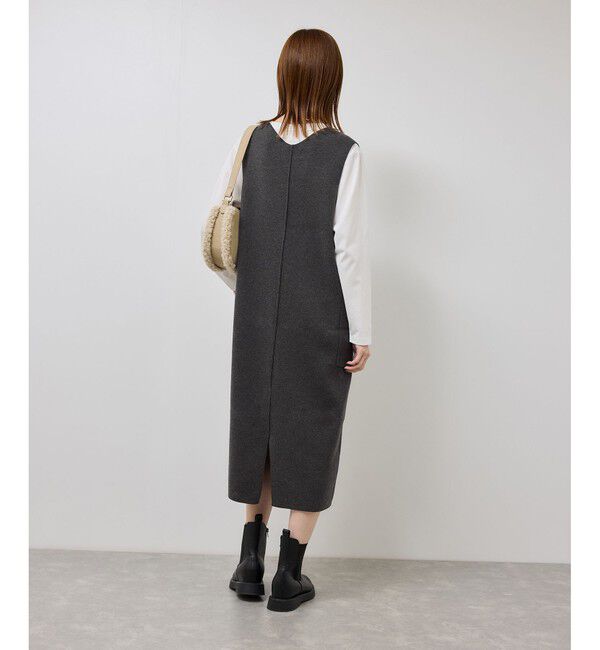 Rope&rsquo;Picnic「ニットジャンパースカート/着丈が選べる・リンクコーデ」|ワンピース|