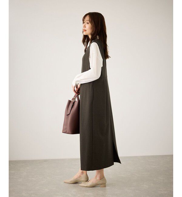 Rope&rsquo;Picnic「キーネックジャンパースカート」|ワンピース|