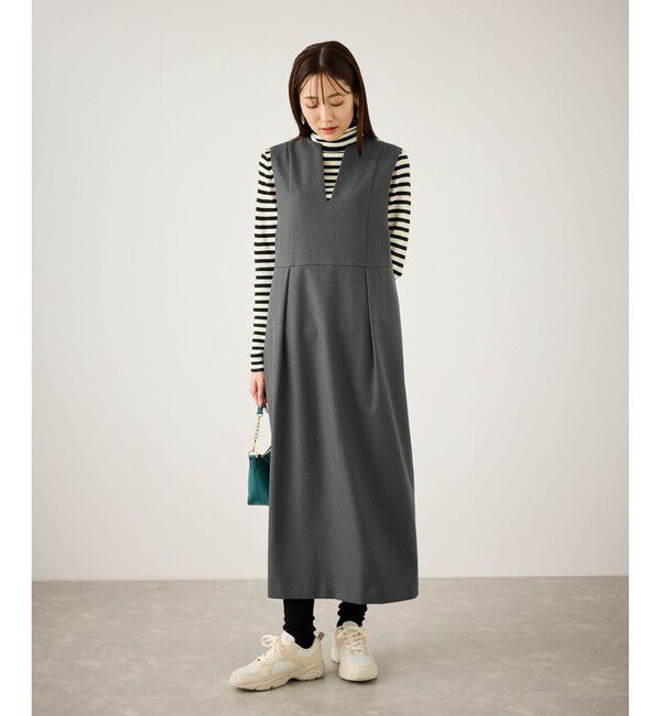 Rope&rsquo;Picnic「キーネックジャンパースカート」|ワンピース|