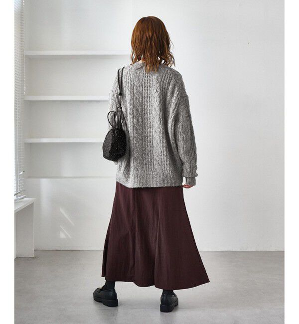 Rope&rsquo;Picnic「ゆるケーブル編みVネックニットカーディガン」|カーディガン|