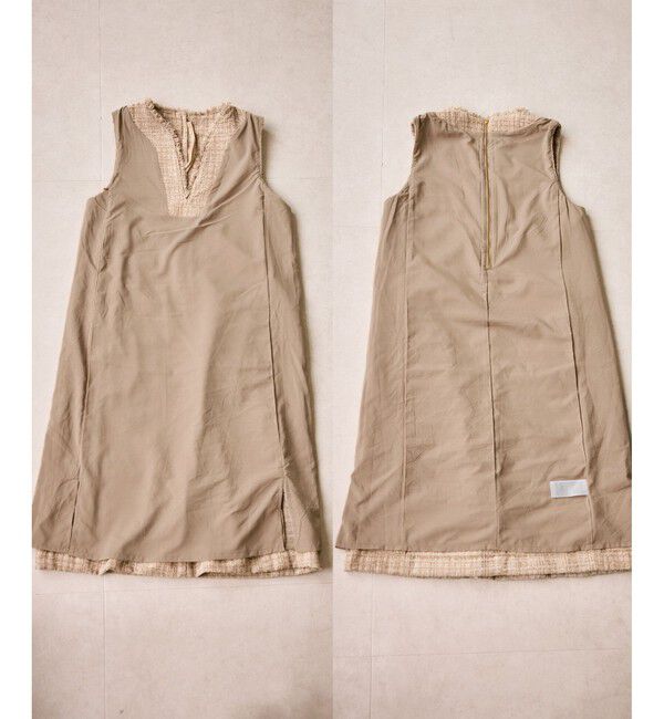 Rope&rsquo;Picnic「キーネックツイードジャンパースカート ワンピース/着丈が選べる」|ワンピース|