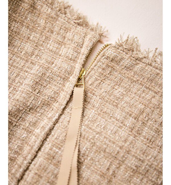 Rope&rsquo;Picnic「キーネックツイードジャンパースカート ワンピース/着丈が選べる」|ワンピース|