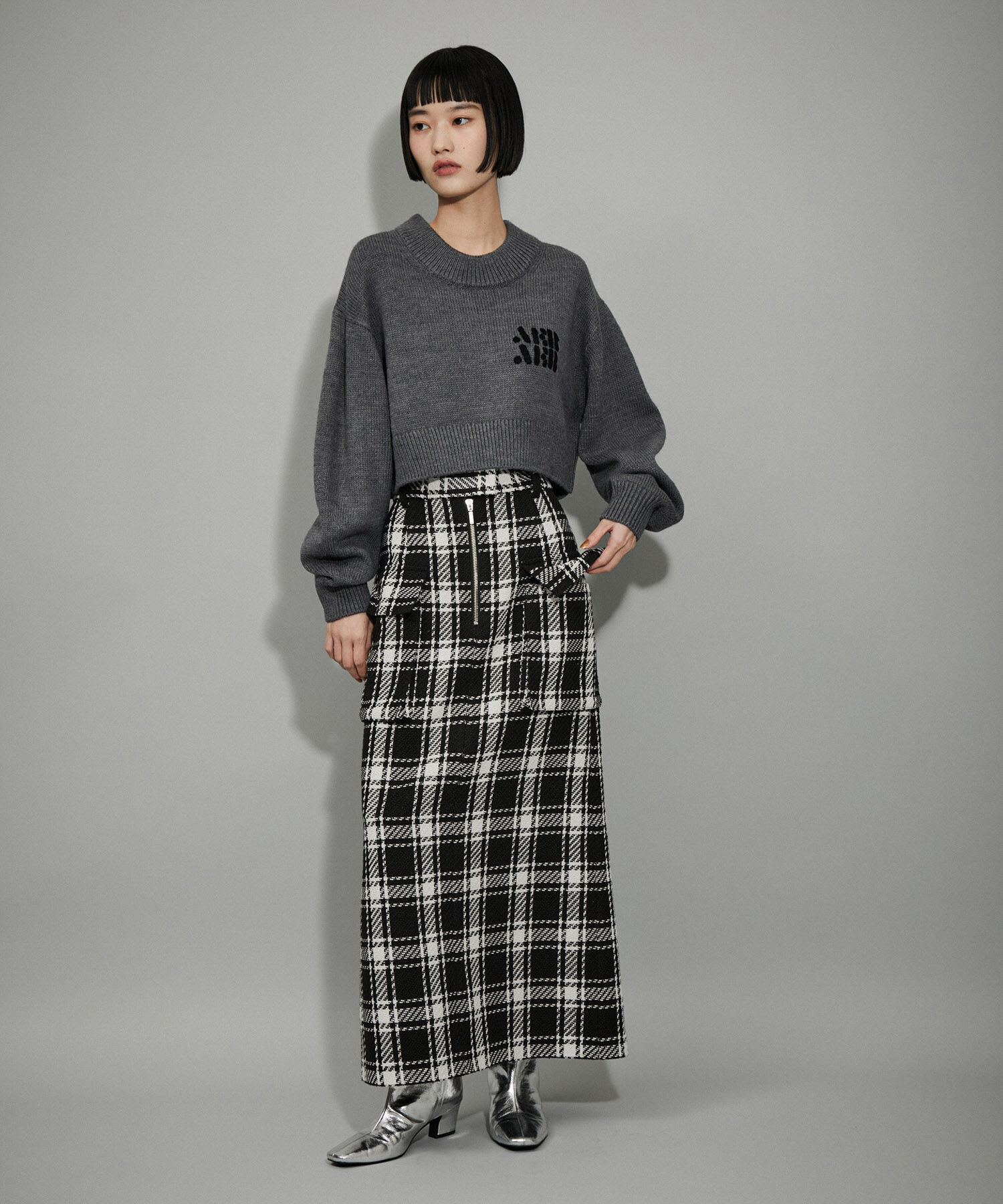 ADAM ET ROPE'「【WEB限定】フロントジップタイトスカート」|スカート|