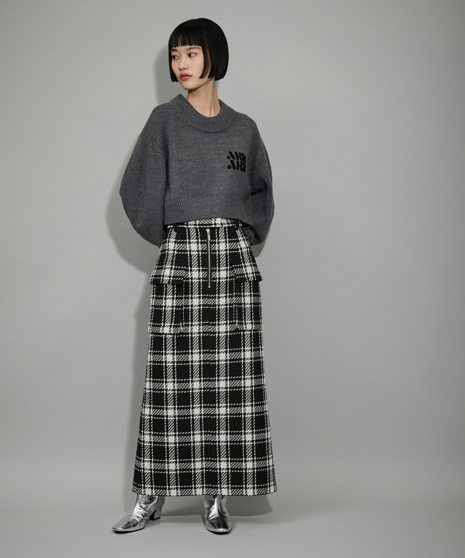 ADAM ET ROPE'「【WEB限定】フロントジップタイトスカート」|スカート|