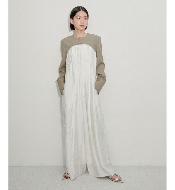 ADAM ET ROPE'「【新色追加】ジャケットボレロ」|ノーカラージャケット|