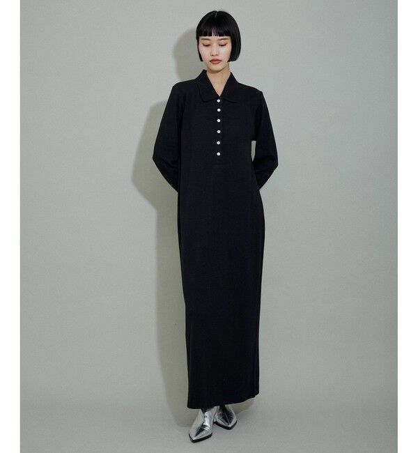 ADAM ET ROPE'「【WEB限定】・【新色追加】・【洗える】ポロシャツワンピース」|ワンピース|クロメイン